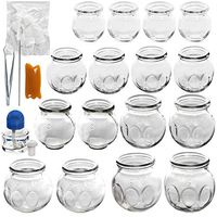 Professional Chinese Acupoint Cupping Therapy Sets, 16 Pcs Glass Cupping Set