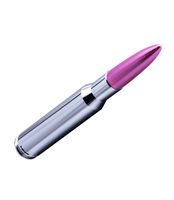 VMS Racing 50 Cal Caliber CHROME PINK TIP BULLET ANTENNA in Heavy Gauge CNC Machined Billet Aluminum Short Compatible with Toyota Tacoma 95-19 1995-2019