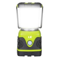 LE LED Camping Lantern, Battery Powered LED with 1000LM, 4 Light Modes, Waterproof Tent Light, Perfect Lantern Flashlight for Hurricane, Emergency, Survival Kits, Hiking, Fishing, Home and More
