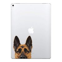 FINCIBO 5 x 5 inch Black Tan German Shepherd Dog Removable Vinyl Decal Stickers for iPad MacBook Laptop (Or Any Flat Surface)