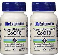Life Extension Super Ubiquinol CoQ10 with Enhanced Mitochondrial Support, 200 mg, 30 softgels (2 Pack)