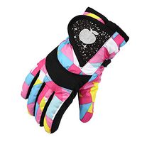Fodimex - 1Pair Child Winter Warm Waterproof Windproof Snow Snowboard Ski Sports Gloves for Ages 8-10 Years Old [ A ]