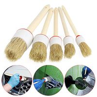 5Pcs Soft Car Detailing Brushes for Cleaning Dash Trim Seats Wheels Wood Handle(20mm,25mm,30mm,35mm,45mm)