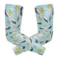 LEVEIS Pelicans Arm Sleeves UV Protection for Men Women Sunblock Protective Gloves Running Golf Cycling Driving Long Arm Cover 1 Pair