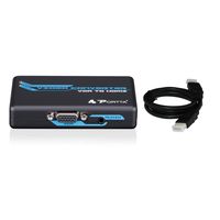 Portta VGA + Stereo Audio L/R to HDMI Converter v1.3 Support 1080p LPCM with HDMI Cable 2 M
