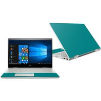Mightyskins Skin Compatible with Hp Envy X360 Convertible 15" (2018) - Solid Teal | Protective, Durable, and Unique Vinyl Decal Wrap Cover | Easy to Apply, Remove, and Change Styles | Made in The USA