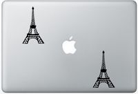 Eiffel Tower Cute Romantic Place FlashDecals3623 Set Of Two (2x) , Decal , Sticker , Laptop , Ipad , Car , Truck
