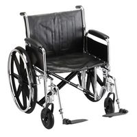Nova MedicalProducts Healthcare 22" Steel Wheelchair Detachable Full Arms and Footrests