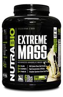 NutraBio Extreme Mass Weight Gainer - 6 lbs Vanilla by NutraBio