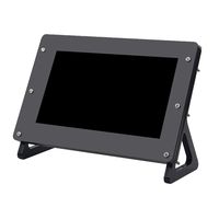 Pomya 7 Inch Acrylic Protective Case for Touch Screen, Shell with Stand Holder for Raspberry Pi 7" Display Screen