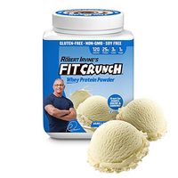 FITCRUNCH Whey Protein Powder | Keto Friendly | Designed by Robert Irvine | 120 Calories, 25g of Protein & 1g of Sugar | Mixology Technology, Gluten Free, Soy Free & Non-GMO (Vanilla Milkshake)