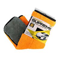 Auto Care 1pcs or 3pcs 800gsm 45cmx38cm Super Thick Plush Microfiber Car Care Microfibre Wax Polishing Detailing Towel (Orange & Grey)