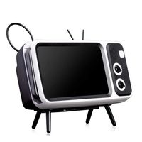 Tiakino 2 in 1 TV Design Mini Bluetooth Speaker Mobile Phone Stand Holder USB Charging Device