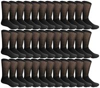 Wholesale Bulk Cotton Diabetic Crew And Ankle Socks, Loose Fit Top Non-Binding Medical Socks