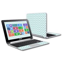 Mightyskins Skin Compatible with Asus Chromebook Flip C100pa 10.1" Wrap Cover Sticker Skins Aqua Chevron