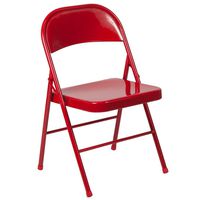 Flash Furniture 2 Pk. HERCULES Series Double Braced Red Metal Folding Chair