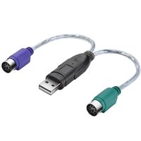 USB to PS2 Adapter,wishacc USB to PS 2 Keyboard and Mouse Converter Adapter