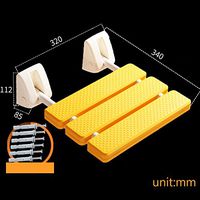 Shower seat,Folding seats Wall mount Anti-skidding Bath chair Changing shoes stool For adults Elderly Persons Pregnant women-yellow