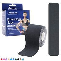 AUPCON Sports Kinesiology Tape Precut Muscle Tape Breathable Hypoallergenic Latex Free Water Resistant Pain Relief Knee Shoulder Elbow Ankle Injury Recovery Therapeutic Aid (6RollsBlack)