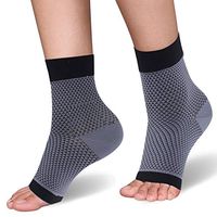 SuMade Medical Compression Socks Ankle, Womens Girls Compression Foot Sleeves Ankle Brace Arch Support for Running Cycling Pain Relief, Achilles Tendonitis, Swelling 1 Pair (Grey, L/XL)