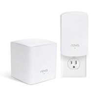 Tenda Nova MW5(2-Pack) Wall-Plug Whole Home Mesh WiFi System, Coverage up to 2,500 sq. ft, Plug and Play, Router/WiFi Extender Replacement, Gigabit Connection to Your Cable Modem