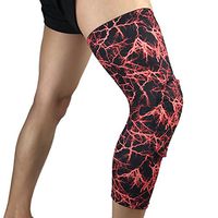 TOPCHANCES Strengthen Knee Pads Basketball Leg Knee Sleeve Elastic Compression for Runners & Jumpers Knee, Arthritis Pain, Basketball, Soccer, Lifting, Running, Sports, Men, Women (Red XL)