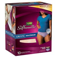 Depend Underwear Silhouette Maximum Absorbency for Women, Large/X-Large, 10 Count