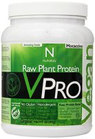 NutraKey V-Pro, Raw Plant Based Protein Powder with 23g of Protein, Mocha, 1 Pound