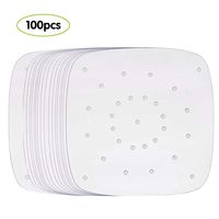 Air Fryer Parchment Paper, Set of 100, 8.5 inch Square Air Fryer Parchment Liner/Bamboo Steamer Paper/Perforated Parchment Paper for Air Fryer, Steaming Basket(6/6.5/7/7.5/8/9/10 Inch Available)