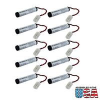 10x PLC 3V Backup Batteries Replaces Ge Fanuc 1C600KD5100, 259A9195-P1, 259A9534-P1, 740A0001, IC600KD5100 SERIES, K22 740A0001, L01C25132, SERIES 6, COMP-105, COMP-295, 15C6514, 1763-BA, CR12600SE-WS