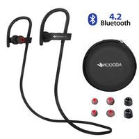 Bluetooth Headphones, VICOODA Wireless Bluetooth 4.2 Sport Headphones with Mic, IPX5 Waterproof Earbuds HiFi Stereo Earphones for Music Gym Running, 8 Hours Play Time