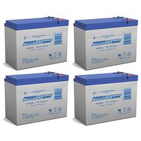 Power Sonic 12V 10.5AH Battery for X-treme X-500, X500 Scooter Battery - 4 Pack