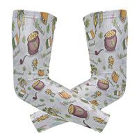 Men's UV Protection Arm Sleeve First Patricks Day with Clover Compression Arm Sleeve, Skin Protection Cooler Cycling Sleeves for Outdoor Activities to Cover Arms