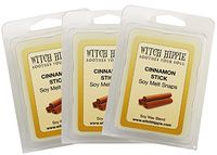 Witch Hippie Cinnamon Stick Scented Wickless Candle Tarts, 3 Pack, 18 Natural Soy Wax Cubes, The Aroma of Freshly Ground Cinnamon Bark