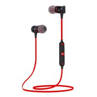 Bluetooth Headphones, AWEI V4.2 in-Ear Earphones, IPX5 Sweatproof Wireless Earbuds with Microphone Isolation of Noise, Richer Bass HiFi 8-Hrs Battery, Magnetic Sports Headsets (Red)