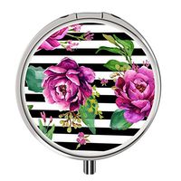 Pill Cases Metal,Custom Round Medecine Case Medecine Bottle Mini Travel Pill Vitamin Decorative Box Case Holder