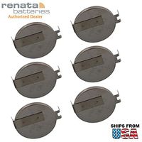 6X Renata CR2032FH2-MFR 3V Lithium Coin Battery HORZ 2-PIN for PC CMOS Compaq Presario V6000 IBM ThinkPad A20m Gateway Solo 5300 HP Pavilion dv6000 Series dv6300 Series dv6100