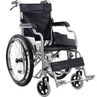 PLLP Medical Rehab Chair, Wheelchair,Ergonomic Wheelchair Lightweight 14Kg Foldable Transport Medical Comfortable Armrest Backrest Seat Swing Leg Rest 100Kg Load Bearing 38 40Cm Seat,Black