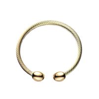 SUPVOX Magnetic Therapy Bracelet Pain Relief Healing Bangle Bracelet for Arthritis (Golden)