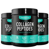 Hydrolyzed Collagen Peptides Protein Powder (Pack of 3) - Bovine Collagen Supplements - Kosher and Grass-Fed Beef - Non-GMO Keto & Paleo Friendly - Anti-Aging Proteins - Made in The USA [Unflavored]