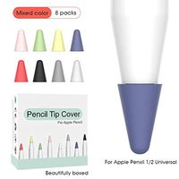 OneCut 8 Pcs Silicone Pencil Nib/Tip Protector Cap for Drawing Noiseless Compatible for Apple Pencil 1st/2nd Replacement Non-Slip Writing Nib/Tip Protector (Mixed Color)