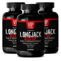 Male libido Booster Stimulant - LONGJACK Size UP 2170Mg - Male Enhancement Supplement (with Maca, Tongkat Ali, L-Arginine, Ginseng and Zinc) - 3 Bottles 180 Capsules
