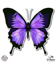 GT Graphics Purple Butterfly Beautiful - 5" Vinyl Sticker - for Car Laptop I-Pad - Waterproof Decal