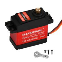 YANSHON Digital Servo High Torque Gear High Torque, Control Angle 360° High Rotation, 20KG