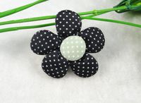 20pcs Cotton Small Sunflowers Bows Appliques U Pick (Black)