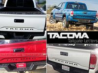 SF Sales USA - Glossy Black Plastic Letters fits 2016-2020 Tacoma Tailgate Inserts Not Decals