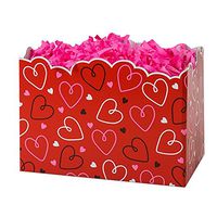 NW Large Doodle Hearts Basket Boxes - 10 1/4 x 6 x 7 1/2in. - 30 Pack