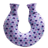 1.6L Hot Water Bottle Neck/Shoulder Water-Filled Bag with Villus Cover,Purple