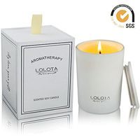 LALATA Lemon Grapefruit Basil Scented Candle Gift Soy Wax Aromatherapy Set of Fragrance Soy Candle 9.5 OZ-270g 55 Hours Burn Fine Home Fragrance Gifts Candle for Stress Relief and Relaxation