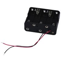 ❤️Jonerytime❤️New 1Pcs 10 AA 2A Battery 15V Clip Holder Box Case Storage with Wire Leads Black